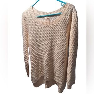 Madison Jules Pastel Pink Tunic Sweater